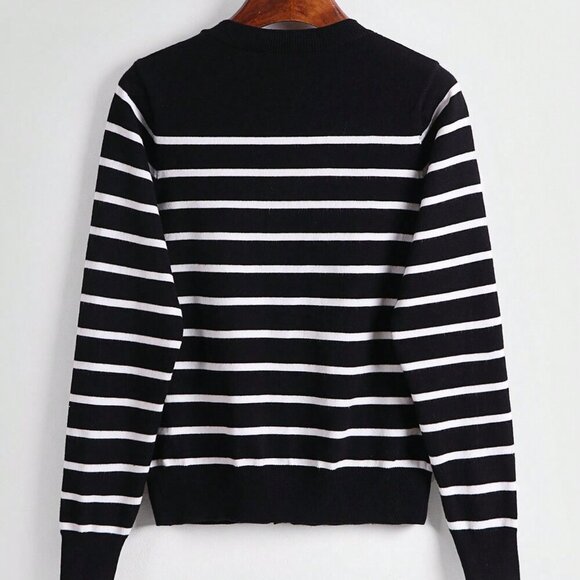 Black Casual Women's Cardigan - Picture 2 of 5